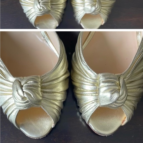 Christian Louboutin Gold Heels - Picture 4 of 9